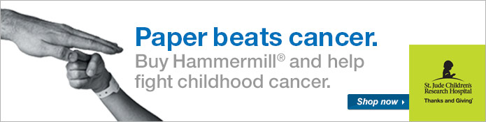 Paper Beats Cancer buy Hammermill supporting St. Jude Children's Research Hospital