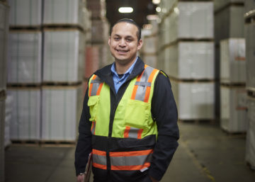 Kelly Paper warehouse male employee smiling